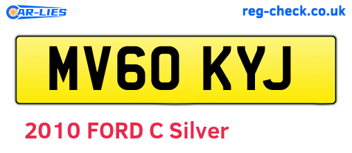 MV60KYJ are the vehicle registration plates.