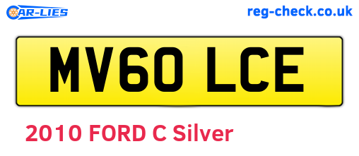 MV60LCE are the vehicle registration plates.
