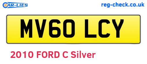 MV60LCY are the vehicle registration plates.