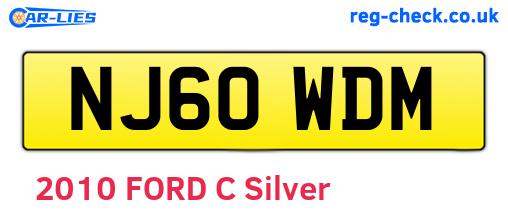 NJ60WDM are the vehicle registration plates.