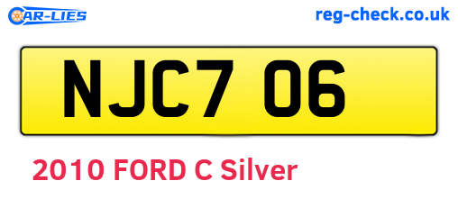 NJC706 are the vehicle registration plates.