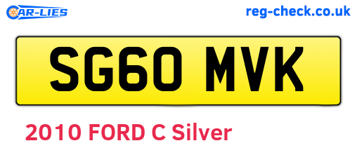 SG60MVK are the vehicle registration plates.