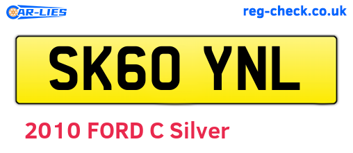 SK60YNL are the vehicle registration plates.