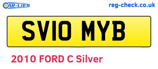 SV10MYB are the vehicle registration plates.
