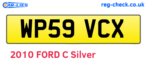 WP59VCX are the vehicle registration plates.