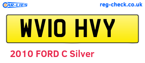 WV10HVY are the vehicle registration plates.
