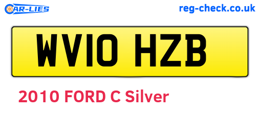 WV10HZB are the vehicle registration plates.