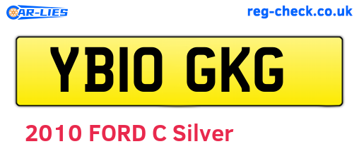 YB10GKG are the vehicle registration plates.