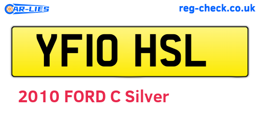 YF10HSL are the vehicle registration plates.