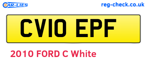 CV10EPF are the vehicle registration plates.