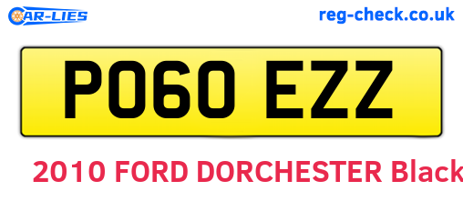 PO60EZZ are the vehicle registration plates.