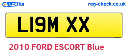 L19MXX are the vehicle registration plates.