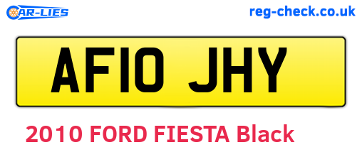 AF10JHY are the vehicle registration plates.