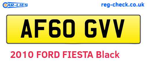 AF60GVV are the vehicle registration plates.