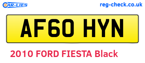 AF60HYN are the vehicle registration plates.