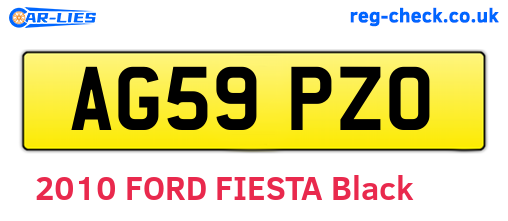 AG59PZO are the vehicle registration plates.