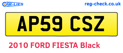 AP59CSZ are the vehicle registration plates.