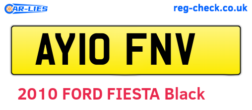 AY10FNV are the vehicle registration plates.