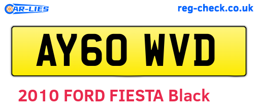 AY60WVD are the vehicle registration plates.