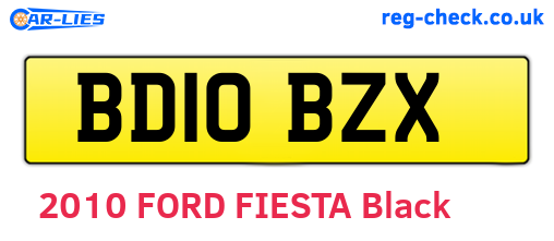 BD10BZX are the vehicle registration plates.