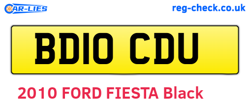 BD10CDU are the vehicle registration plates.