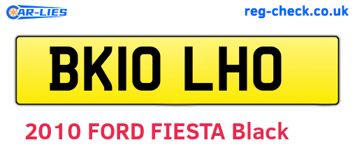 BK10LHO are the vehicle registration plates.