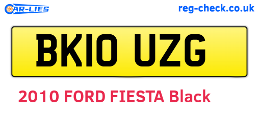 BK10UZG are the vehicle registration plates.