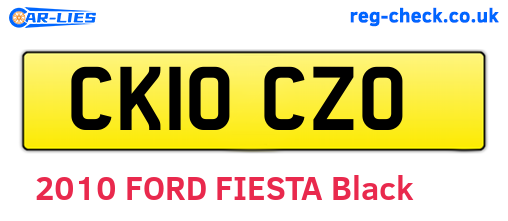 CK10CZO are the vehicle registration plates.
