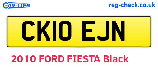 CK10EJN are the vehicle registration plates.