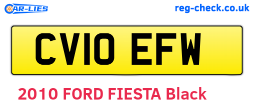 CV10EFW are the vehicle registration plates.