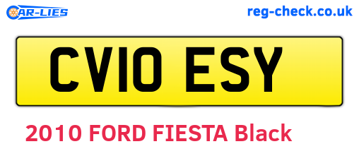 CV10ESY are the vehicle registration plates.