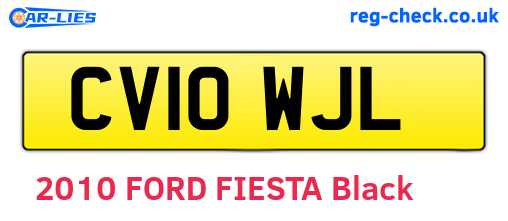 CV10WJL are the vehicle registration plates.