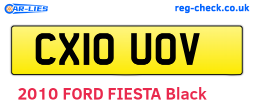 CX10UOV are the vehicle registration plates.