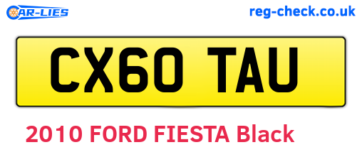 CX60TAU are the vehicle registration plates.