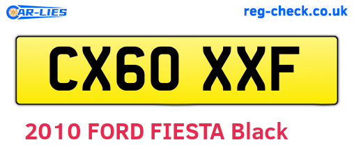 CX60XXF are the vehicle registration plates.