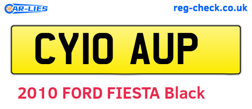 CY10AUP are the vehicle registration plates.