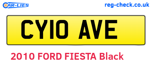 CY10AVE are the vehicle registration plates.