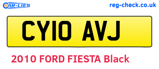 CY10AVJ are the vehicle registration plates.