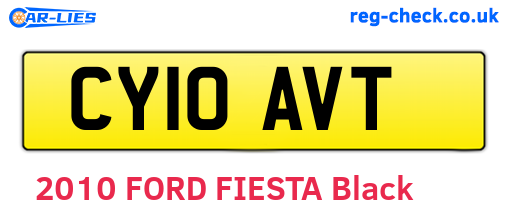 CY10AVT are the vehicle registration plates.
