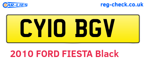 CY10BGV are the vehicle registration plates.