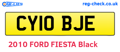 CY10BJE are the vehicle registration plates.