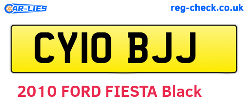 CY10BJJ are the vehicle registration plates.