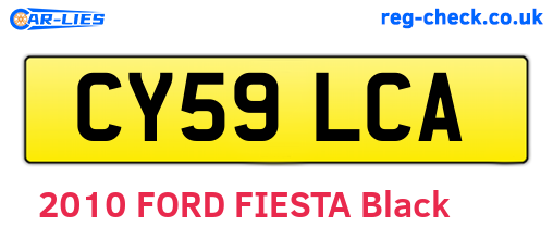 CY59LCA are the vehicle registration plates.
