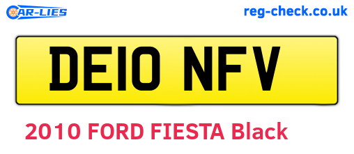 DE10NFV are the vehicle registration plates.