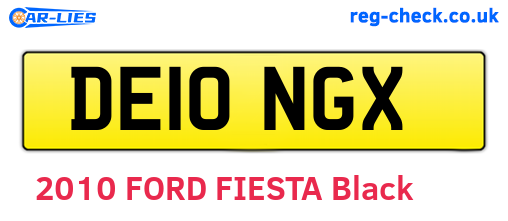 DE10NGX are the vehicle registration plates.