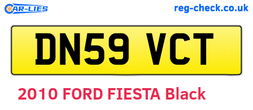 DN59VCT are the vehicle registration plates.