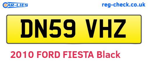 DN59VHZ are the vehicle registration plates.