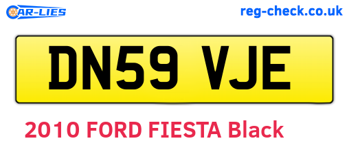 DN59VJE are the vehicle registration plates.