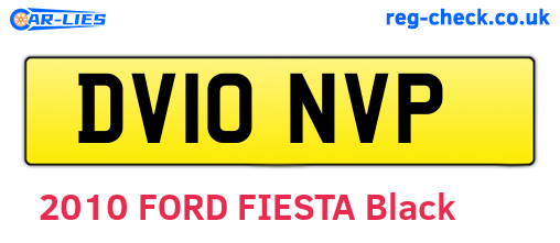 DV10NVP are the vehicle registration plates.