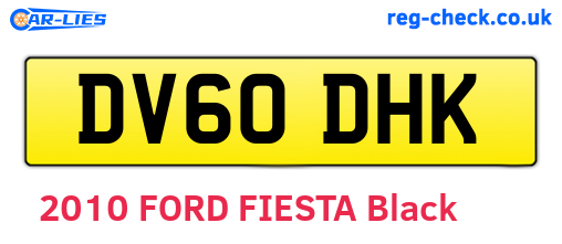 DV60DHK are the vehicle registration plates.